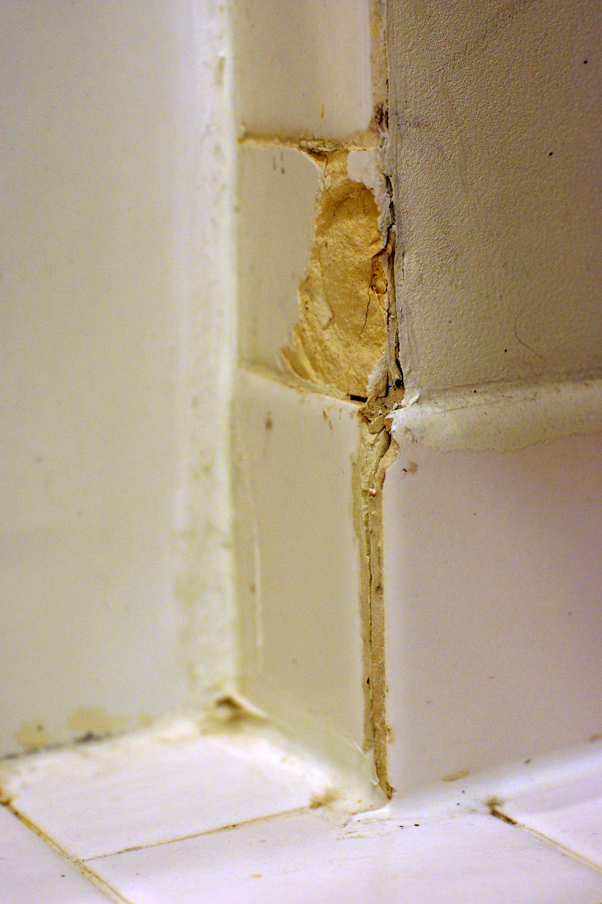Cracked ile in bathroom at the W Hotel New Orleans